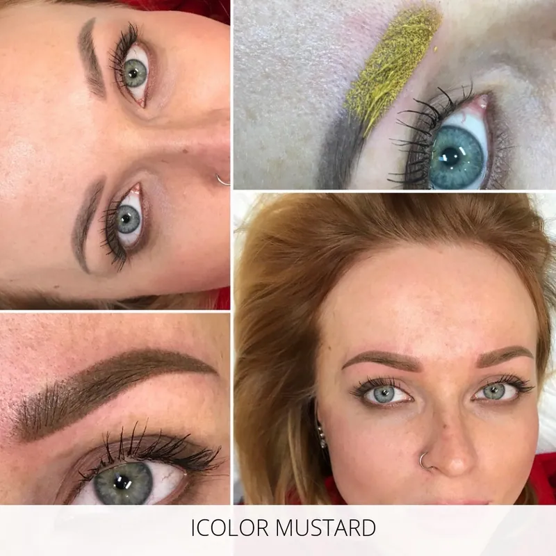 Corecții de sprâncene cu iColor Mustard