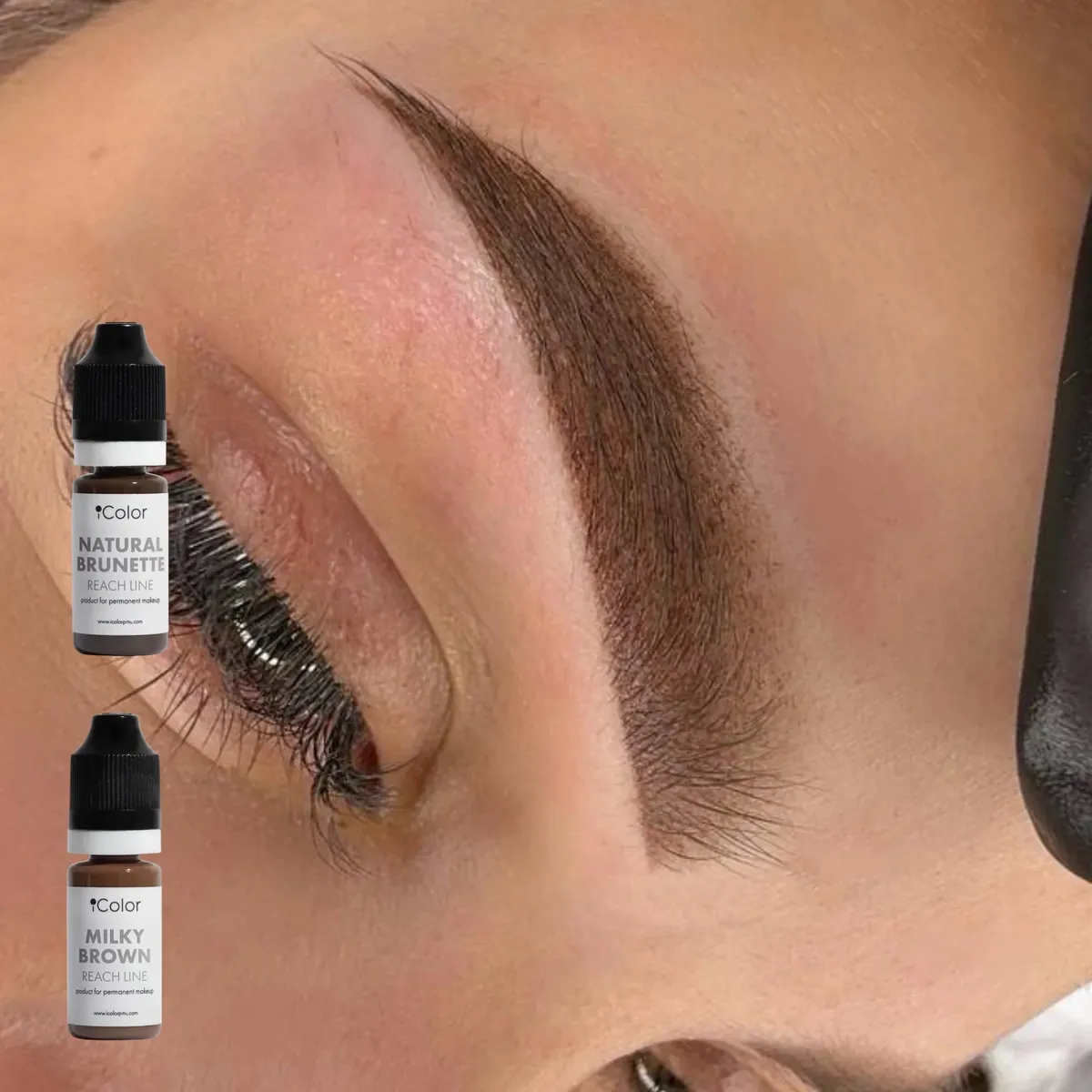 Sprâncene lucrate cu Milky Brown
