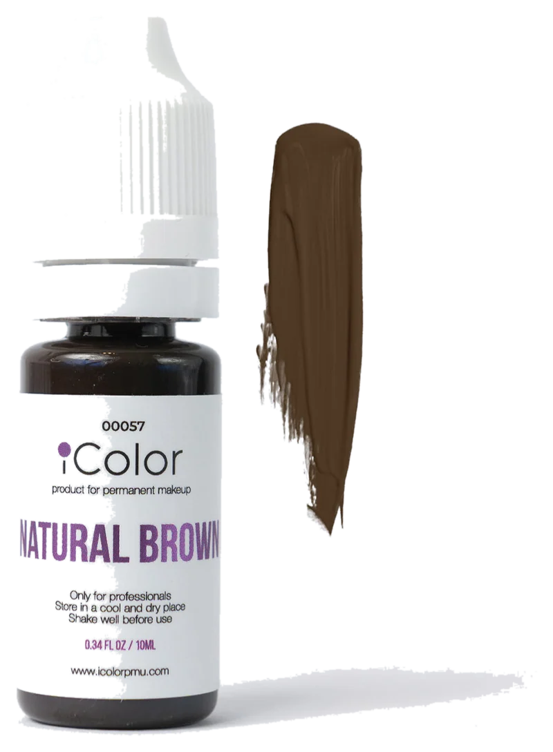 NATURAL BROWN — pigment pentru sprâncene iColor, Basic Line