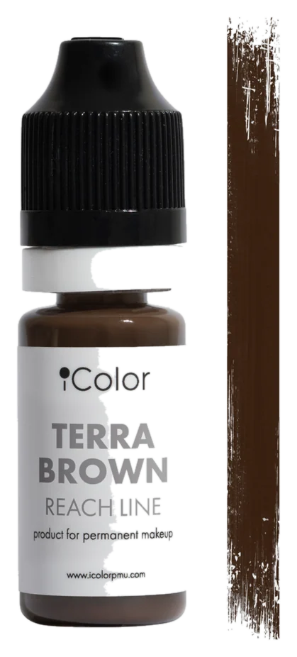 TERRA BROWN — pigment pentru sprâncene iColor, Basic Line